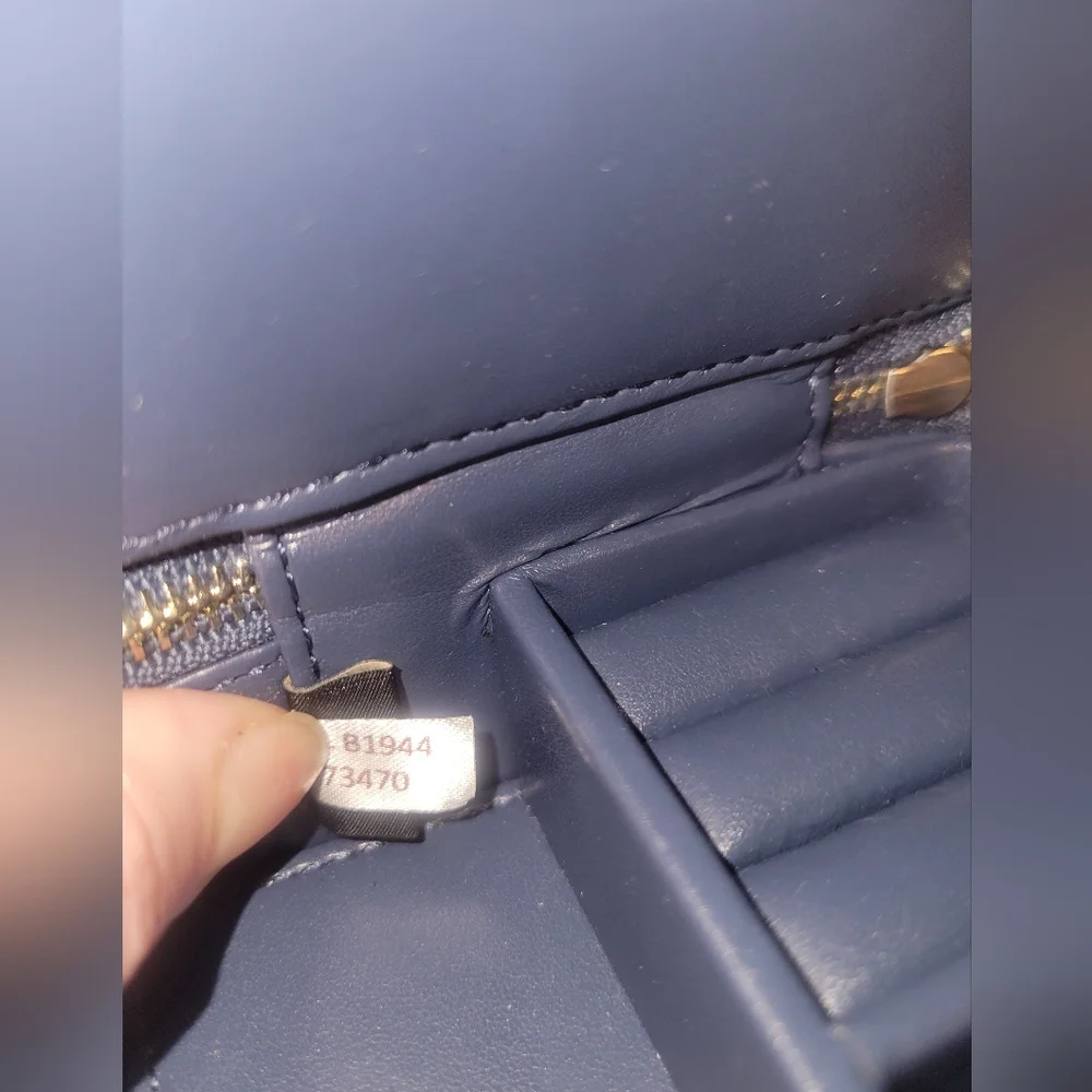 Coach Light Blue Umbrella & Sun Print Leather Zip Jewelry Case - Picture 5 of 9